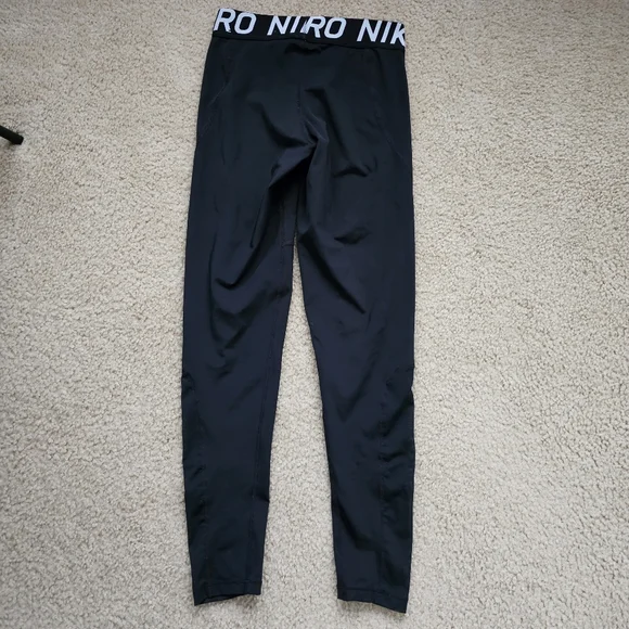 Nike Dri-fit set high rise leggings cropped tank top black white size medium - Picture 3 of 7